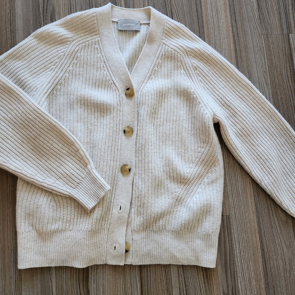 Everlane oversized wool cardigan sweater s